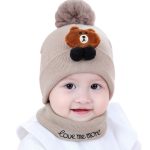 Baby Kitty Hat Scarf Set with Soft Pom Pom - Image 2