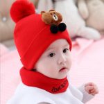 Baby Kitty Hat Scarf Set with Soft Pom Pom - Image 5