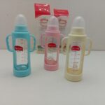 Baby Glass Feeding Bottle with cover