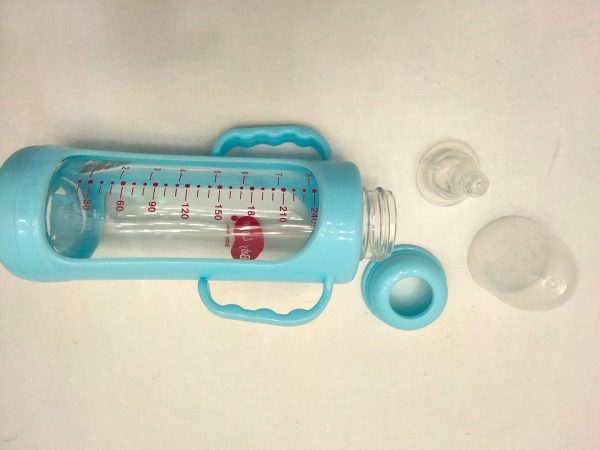 Baby Glass Feeding Bottle with cover - Image 3