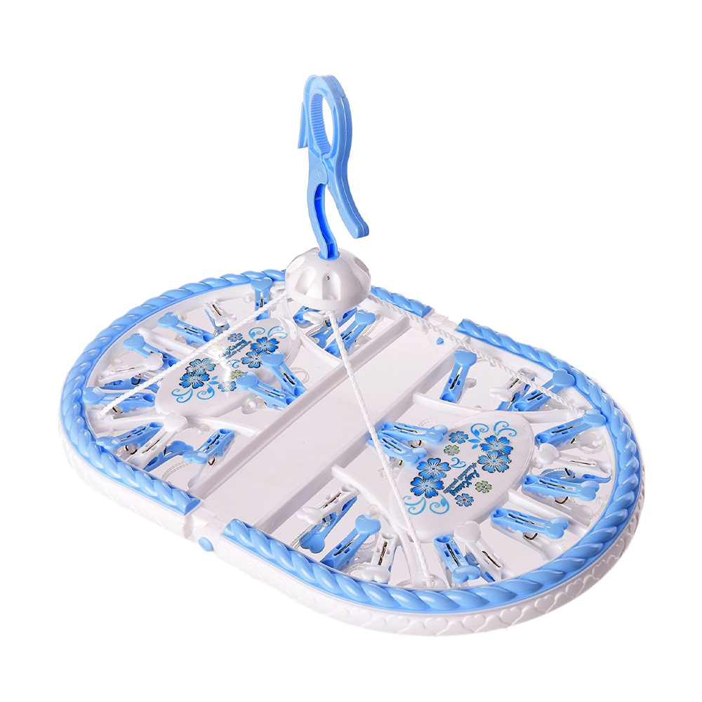 51e4a7d1322d-57-01 Kids Folding Hanger With 28 Clips - Image 1