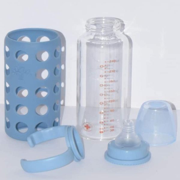 Glass Feeding Bottle With Handle 240 ml - Image 3