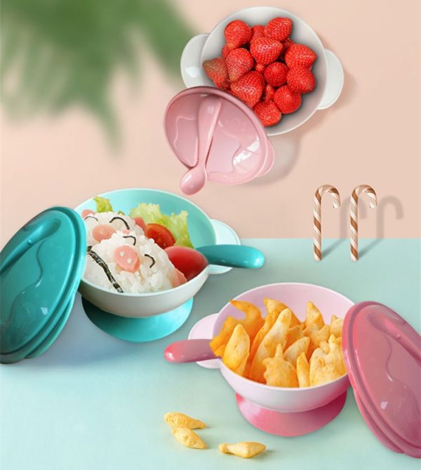 Baby Food Feeding Suction Bowl with Spoon - Image 3