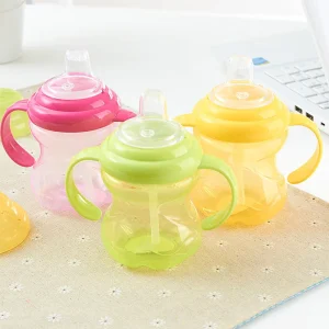 Kids water bottle with straw Sippy training Cup