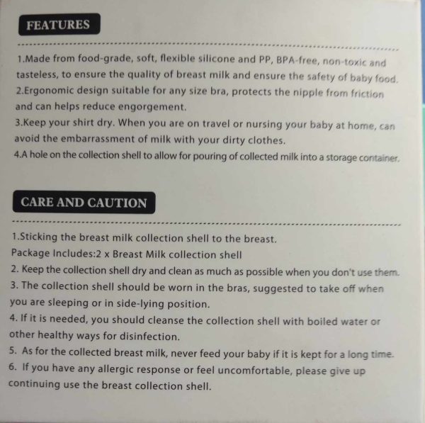 Momeasy Breast Milk Collection Shells 2 pcs box - Image 3