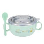 Baby Feeding Bowl with Lids Stainless Steel Insulated Bowl Spoon Set - Image 6