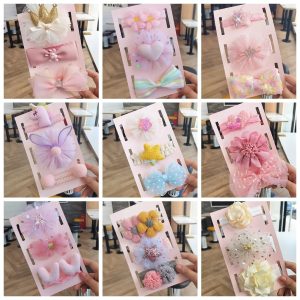 Princess Baby Bow Flower Headbands Set 3 pcs