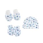 Newborn Baby Cartoon Anti-scratch Mittens Gloves Socks and Cap Set - Image 3
