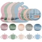 Silicone Baby Feeding Set Gift Items (8pcs)