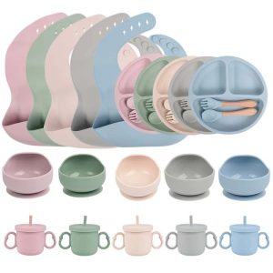 Silicone Baby Feeding Set Gift Items (8pcs)