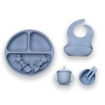 Silicone Baby Feeding Set Gift Items (8pcs) - Image 3