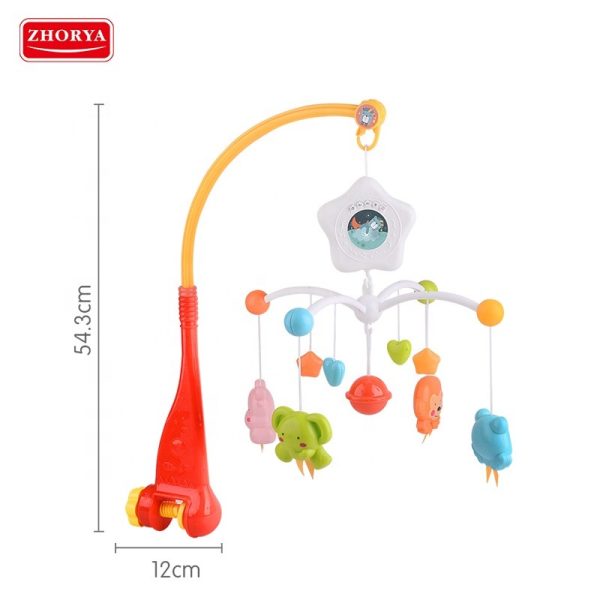 Baby Musical Crib Mobile Bed Bell Hanging Toys with projection - Image 3