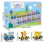 Kids Magnetic Train Building Blocks Number Car Educational Toy