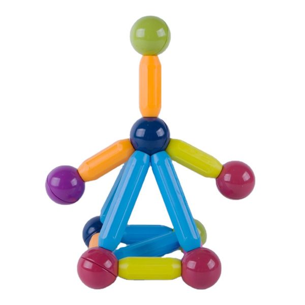 Kids Brain Develop Educational Toy Magnetic Sticks And Balls Box - Image 2