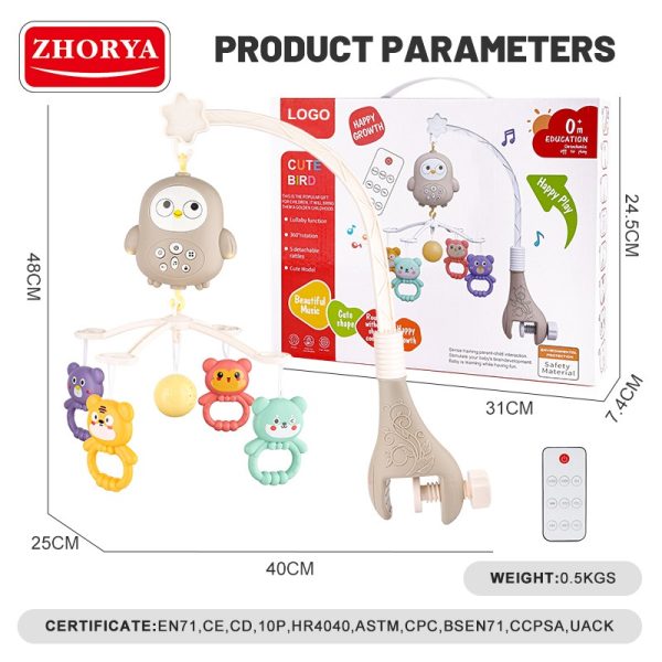 Remote Control Musical Hanging Baby Crib Toy - Image 3