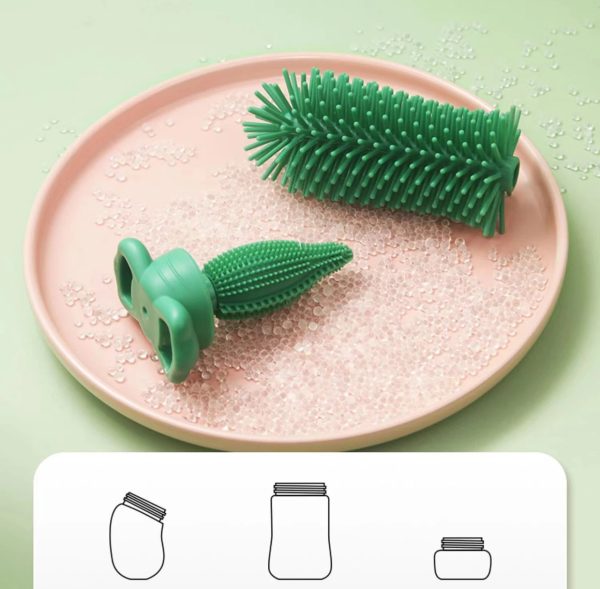 3 Pcs Silicone Pacifier Bottle Cleaning Brush - Image 4