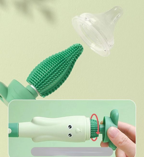 3 Pcs Silicone Pacifier Bottle Cleaning Brush - Image 5