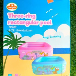 Kids three-ring rectangular pool FD882