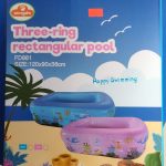 Kids three-ring rectangular pool