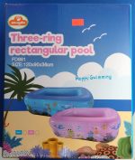 Kids three-ring rectangular pool