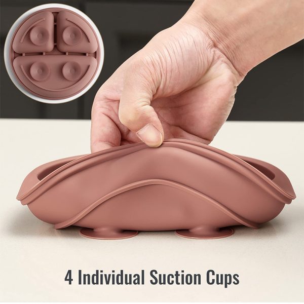 Silicone Feeding Plate Set With Lid - Image 2
