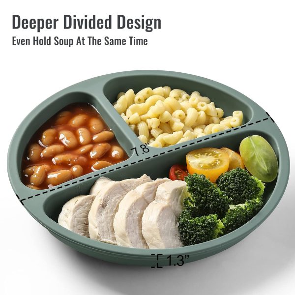 Silicone Feeding Plate Set With Lid - Image 5