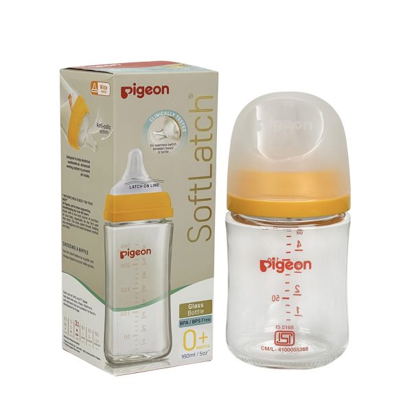 Pigeon SoftLatch 160ml Glass Feeding Bootle - Image 3