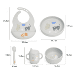 Animal Style BPA Free Silicone Tableware Set - Image 2