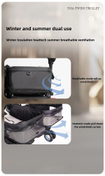 BBH 703A twin Baby stroller - Image 3