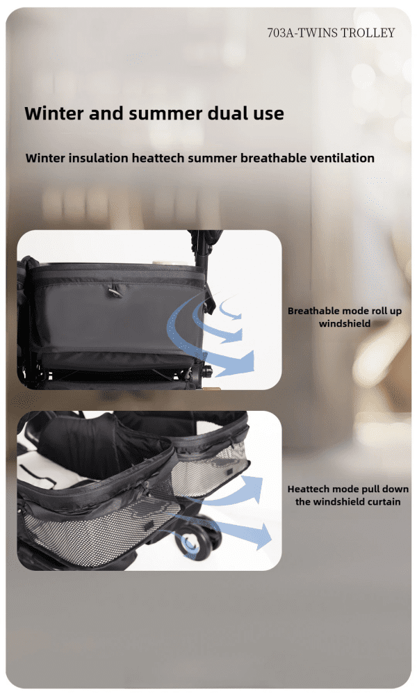 BBH 703A twin Baby stroller - Image 3