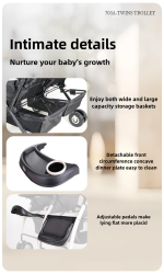 BBH 703A twin Baby stroller - Image 7