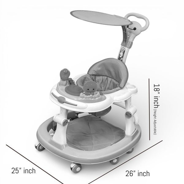 Baby Walker with Sun Protector, Push Handle and Music - Image 2